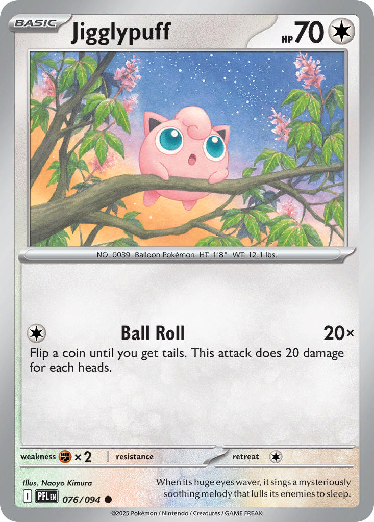(076/094) Pokemon TCG Phantasmal Flames Single: Jigglypuff Common