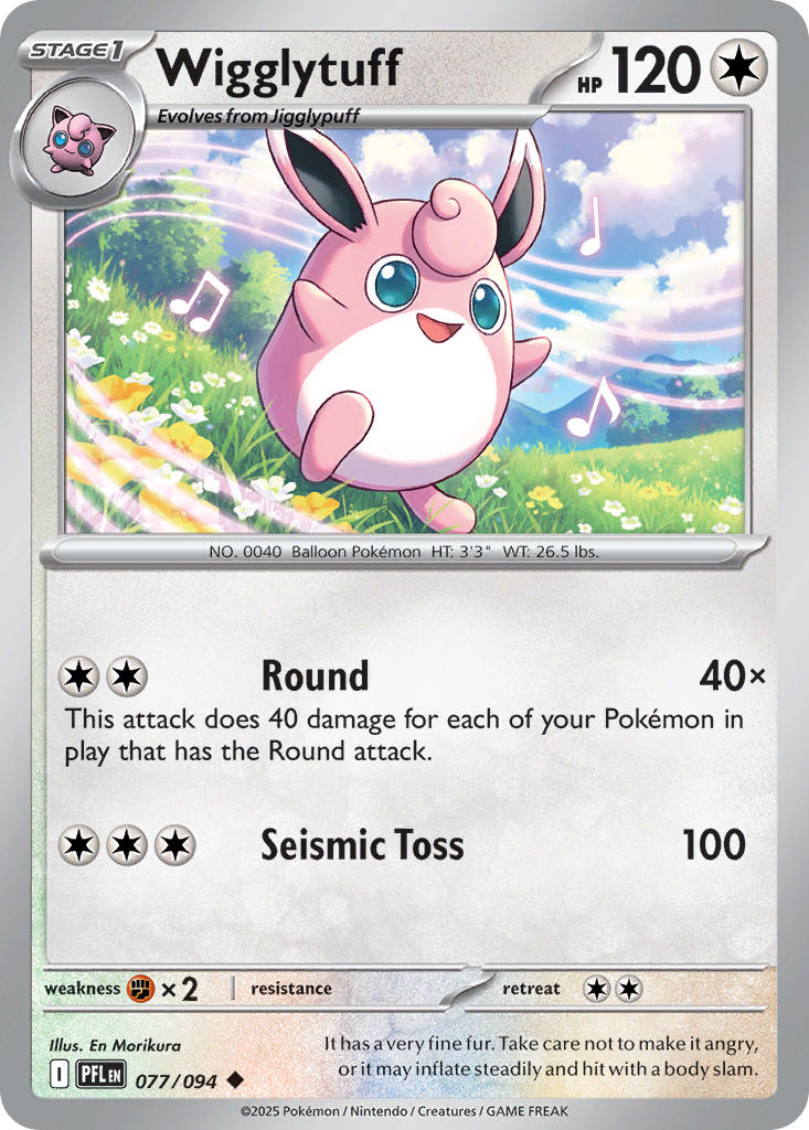 (077/094) Pokemon TCG Phantasmal Flames Single: Wigglytuff Uncommon