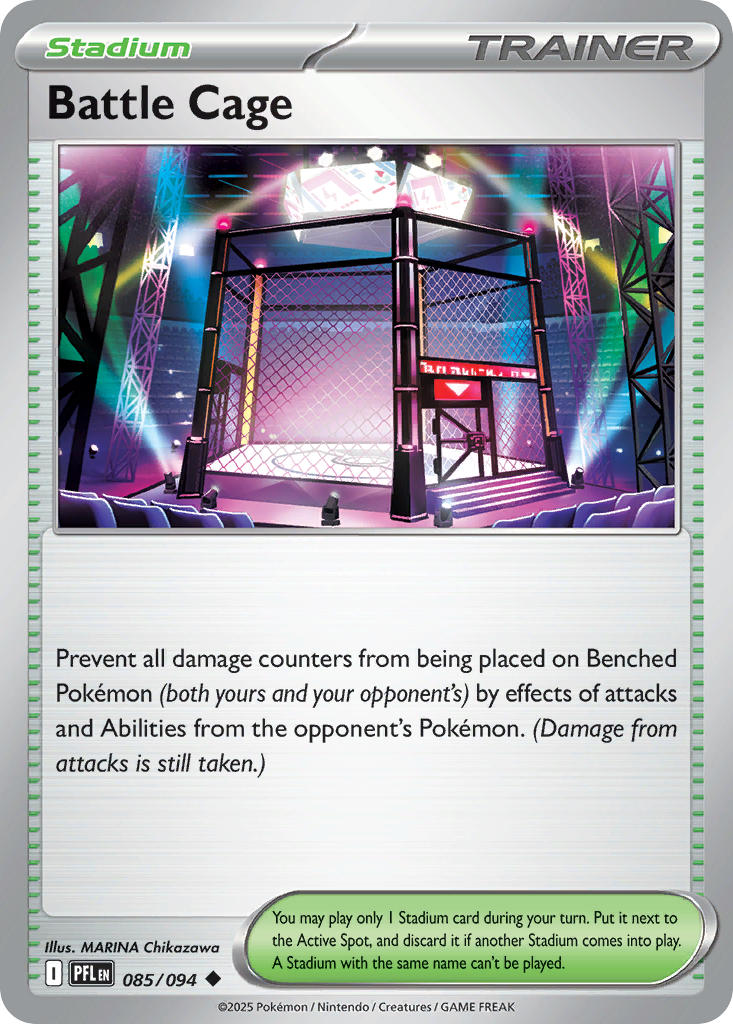 (085/094) Pokemon TCG Phantasmal Flames Single: Battle Cage Reverse Holo Uncommon