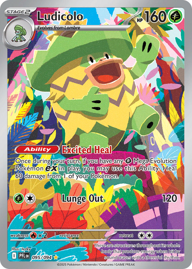 (095/094) Pokemon TCG Phantasmal Flames Single: Ludicolo Illustration Rare