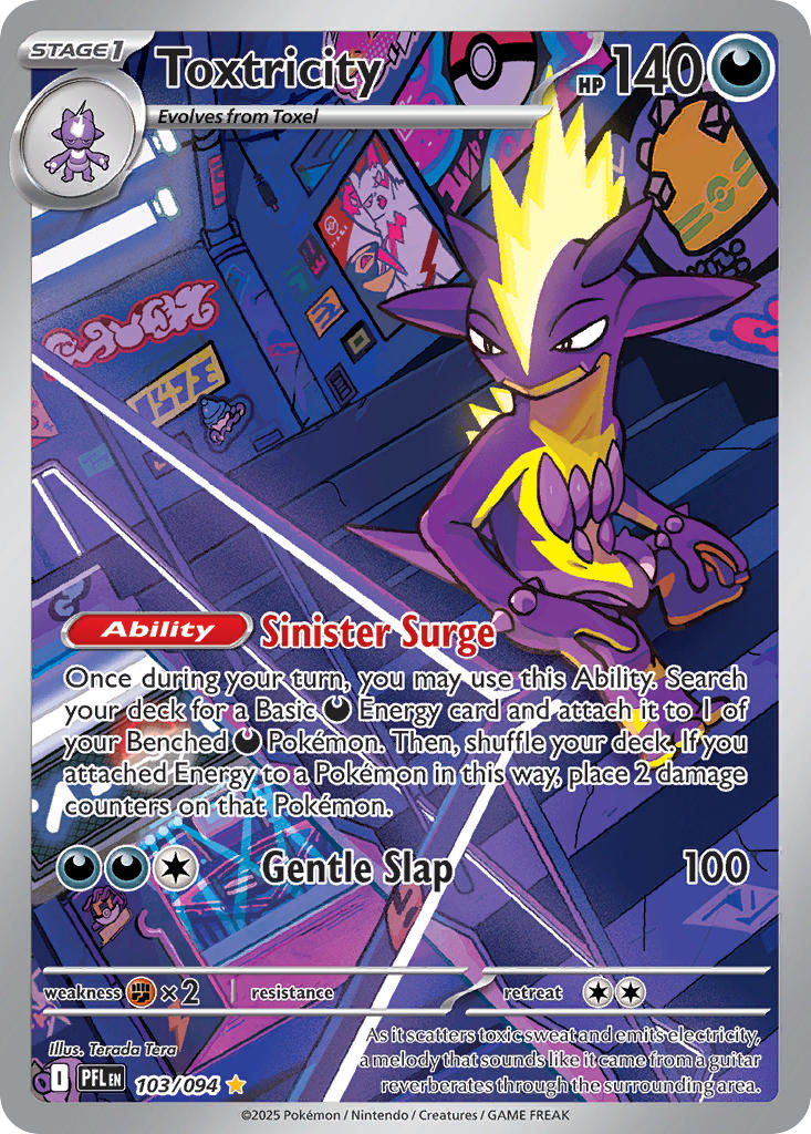 (103/094) Pokemon TCG Phantasmal Flames Single: Toxtricity Illustration Rare