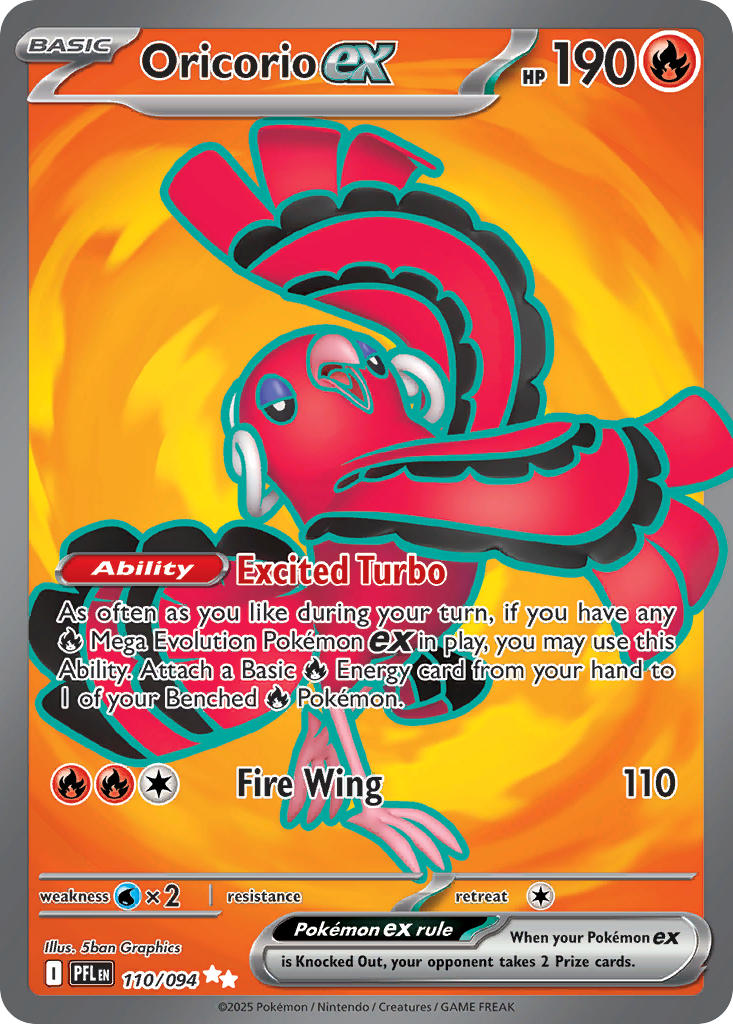 (110/094) Pokemon TCG Phantasmal Flames Single: Oricorio ex Ultra Rare