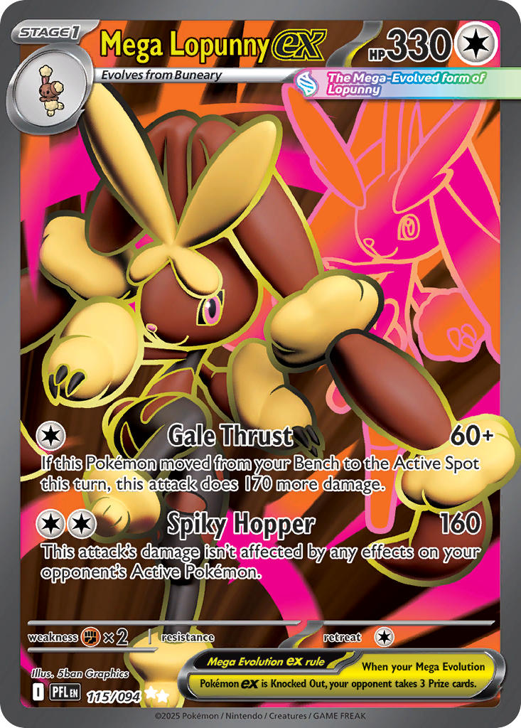 (115/094) Pokemon TCG Phantasmal Flames Single: Mega Lopunny ex Ultra Rare