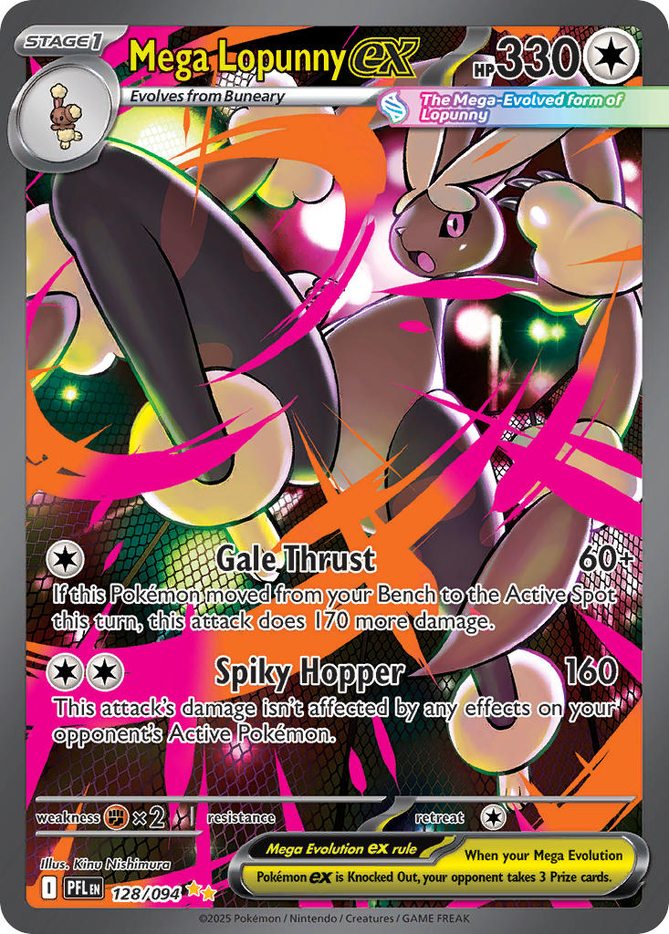 (128/094) Pokemon TCG Phantasmal Flames Single: Mega Lopunny ex Special Illustration Rare