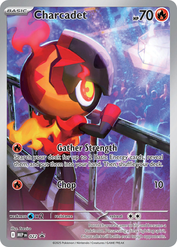 (022) Pokemon TCG MEP Black Star Promos Single: Charcadet Pokemon Center Promo