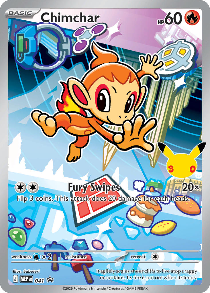 (041) Pokemon TCG MEP Black Star Promos Single: Chimchar Promo