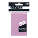 Ultra Pro: Pro Gloss Deck Protector Sleeves Standard Size (50 ct) - Solid Pink