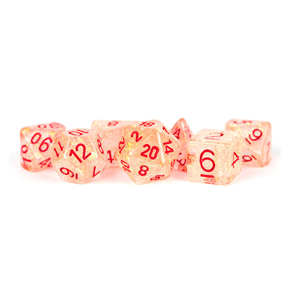 Fanroll: 16mm Resin Polyhedral Dice Set: Flash Red