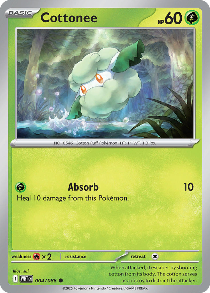 (004/086) Pokemon TCG White Flare Single: Cottonee Common