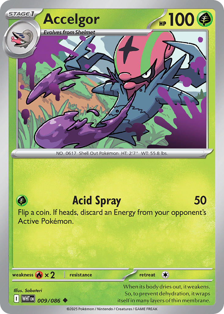 (009/086) Pokemon TCG White Flare: Additionals Single: Accelgor Uncommon Master Ball Holo