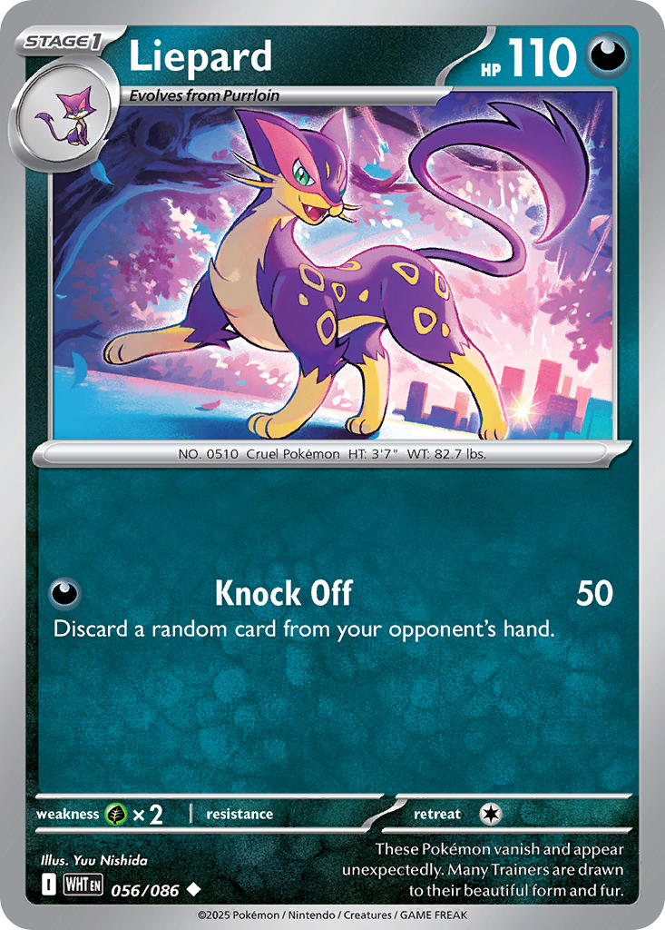 (056/086) Pokemon TCG White Flare Single: Liepard Reverse Holo Uncommon