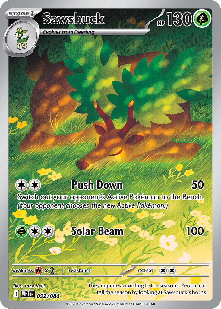 (092/086) Pokemon TCG White Flare Single: Sawsbuck Illustration Rare