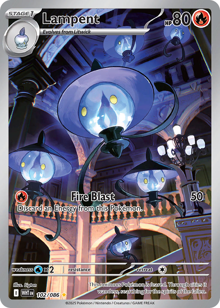 (102/086) Pokemon TCG White Flare Single: Lampent Illustration Rare