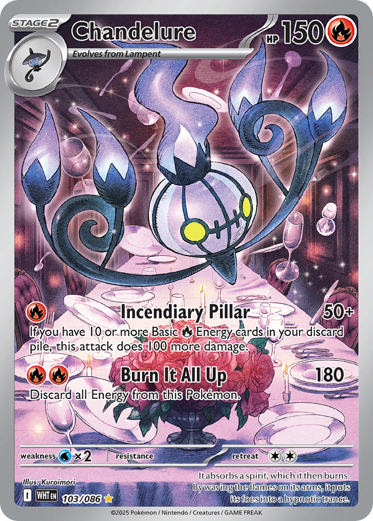 (103/086) Pokemon TCG White Flare Single: Chandelure Illustration Rare