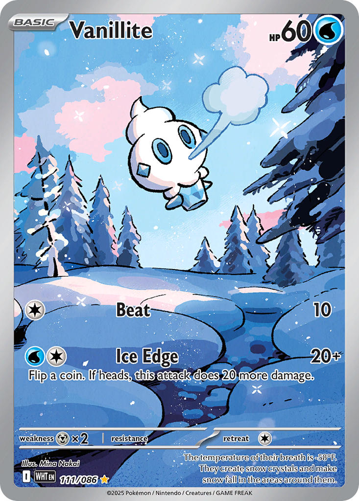 (111/086) Pokemon TCG White Flare Single: Vanillite Illustration Rare
