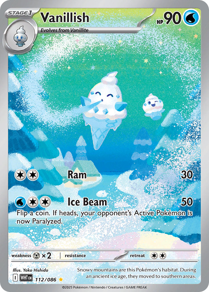 (112/086) Pokemon TCG White Flare Single: Vanillish Illustration Rare