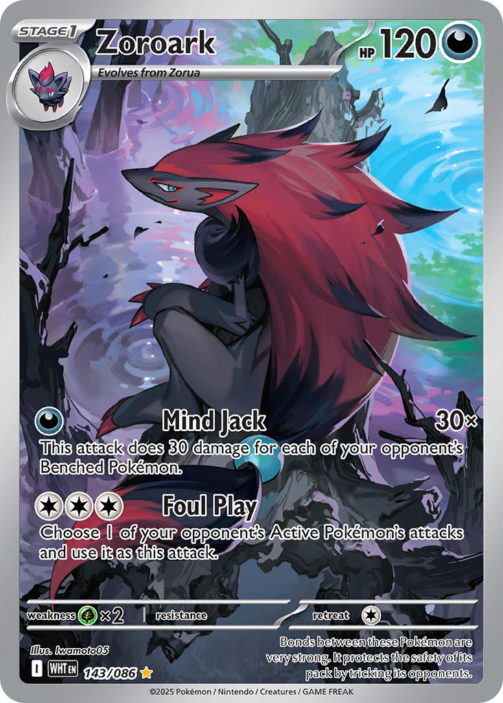 (143/086) Pokemon TCG White Flare Single: Zoroark Illustration Rare