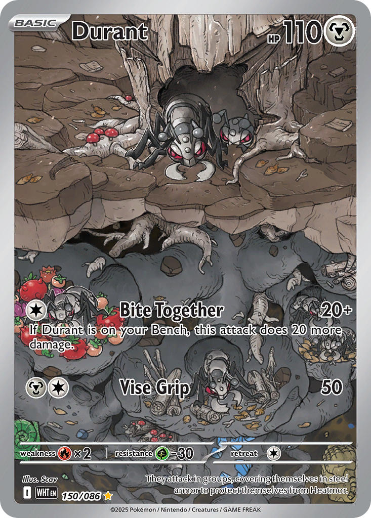 (150/086) Pokemon TCG White Flare Single: Durant Illustration Rare