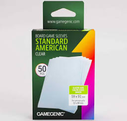 Gamegenic: Board Game Sleeves: Standard American Clear Matte (50 ct.)