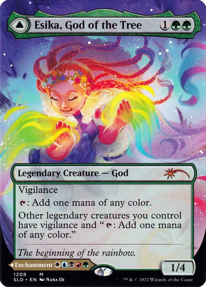 (1155) Magic The Gathering Secret Lair Commander Deck: From Cute to Brute Single: Esika, God of the Tree // The Prismatic Bridge (V.1) Mythic