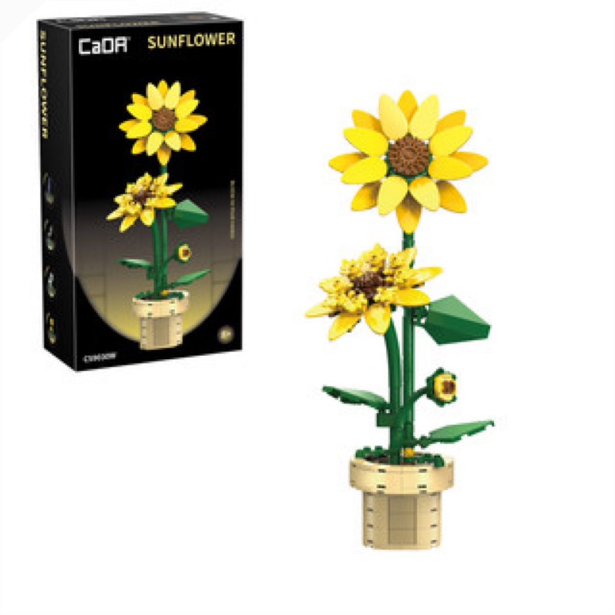CaDA: Sunflower Building Block Planter (187 pcs)