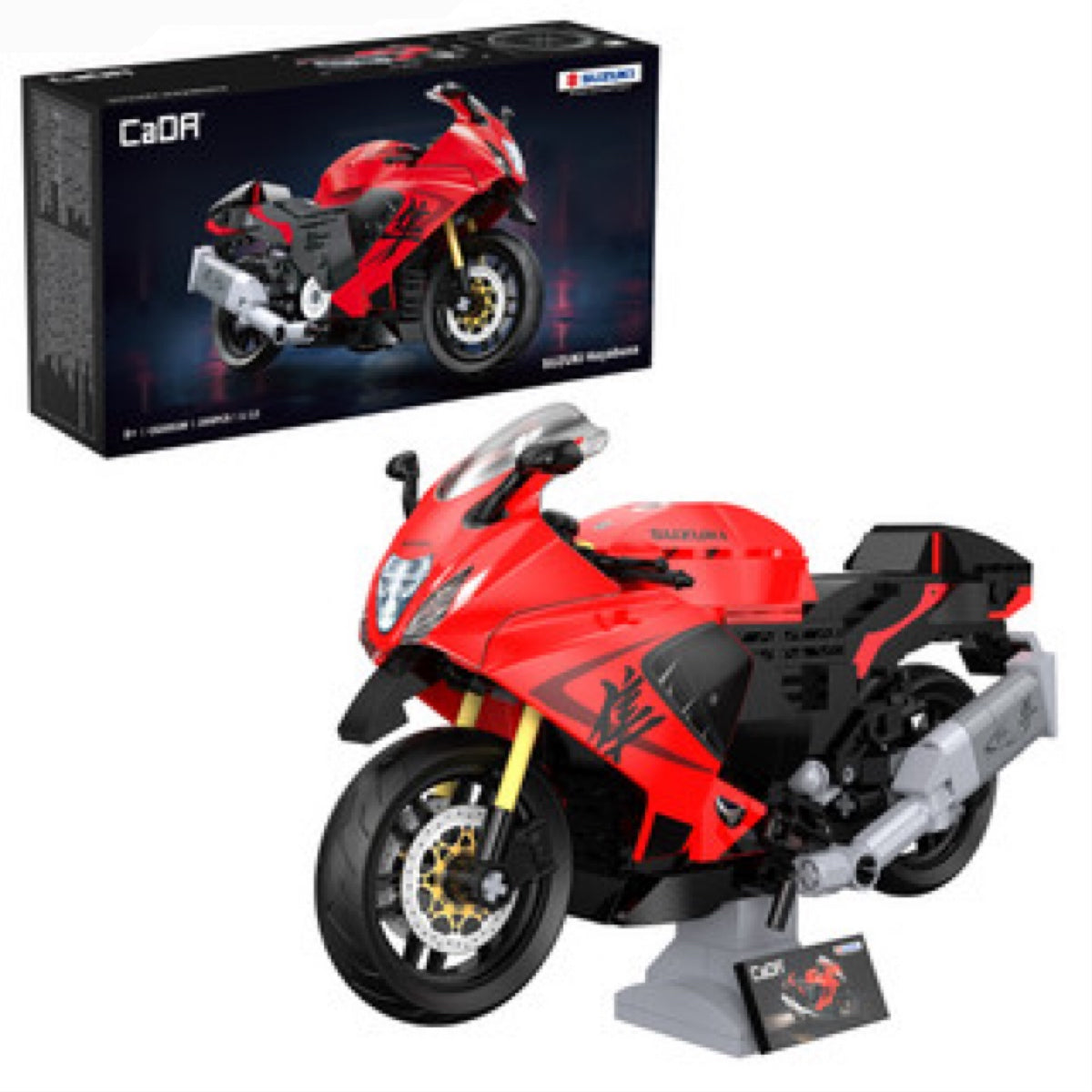 CaDA: 1:12 Suzuki Hayabusa Motorbike (299 pcs)