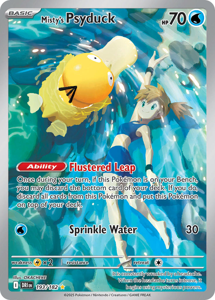 (193/182) Pokemon TCG Destined Rivals Single: Misty's Psyduck Illustration Rare