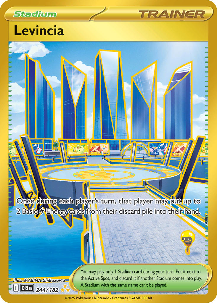 (244/182) Pokemon TCG Destined Rivals Single: Levincia Secret Rare