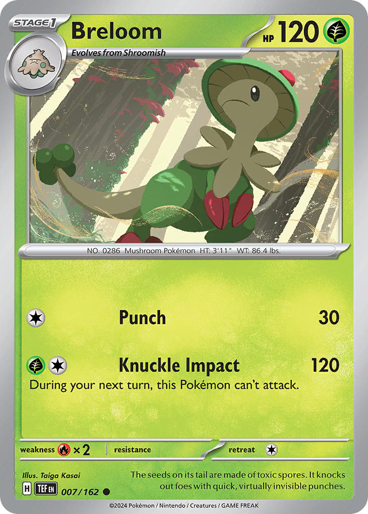 (007/162) Pokemon TCG Temporal Forces Single: Breloom Common