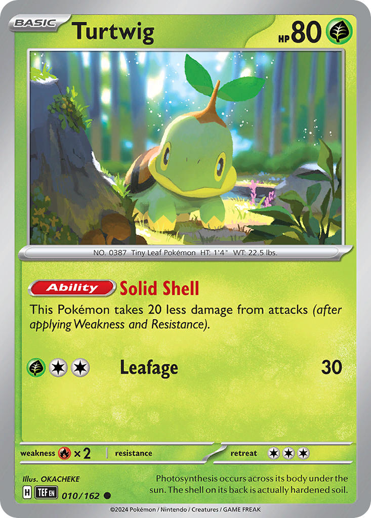 (010/162) Pokemon TCG Temporal Forces Single: Turtwig Common