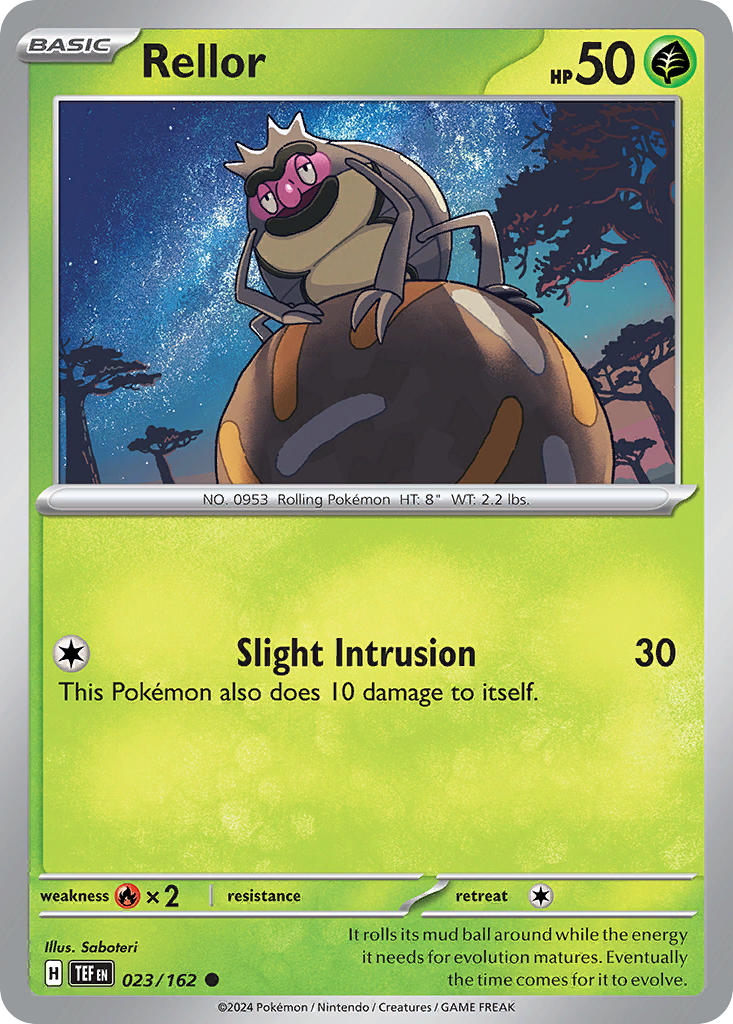 (023/162) Pokemon TCG Temporal Forces Single: Rellor Reverse Holo Common