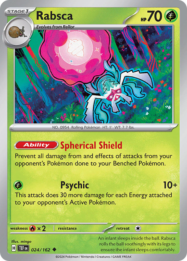 (024/162) Pokemon TCG Temporal Forces Single: Rabsca Uncommon