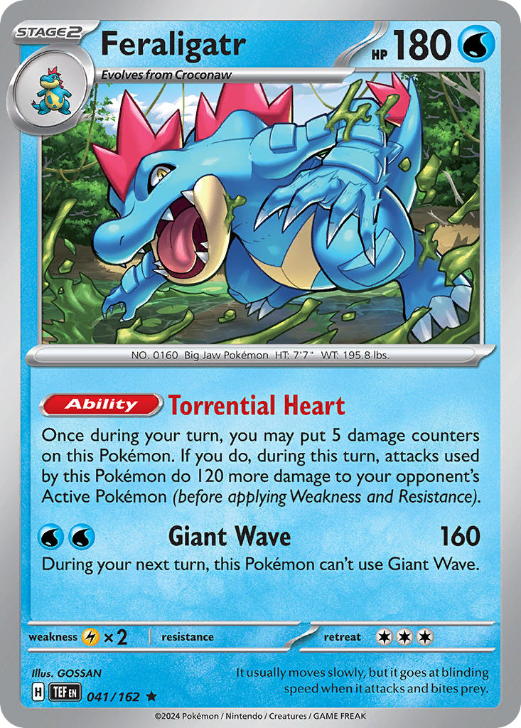 (041/162) Pokemon TCG Temporal Forces Single: Feraligatr Rare
