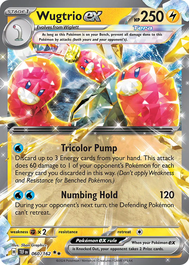 (060/162) Pokemon TCG Temporal Forces Single: Wugtrio ex Double Rare