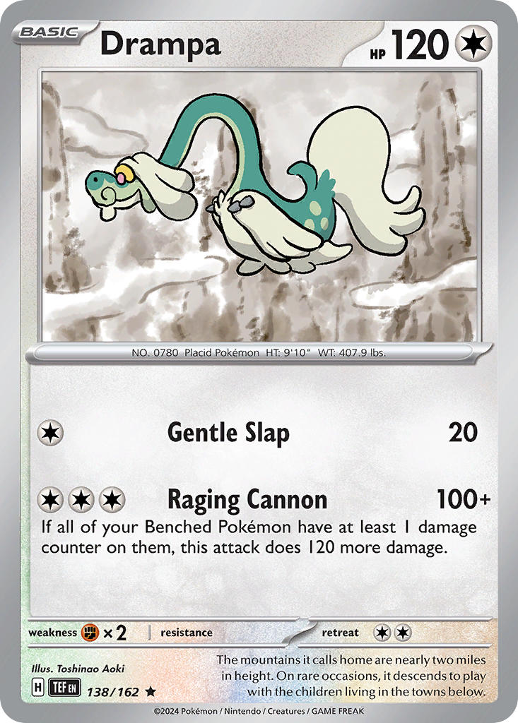(138/162) Pokemon TCG Temporal Forces Single: Drampa Rare