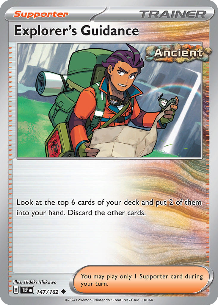 (147/162) Pokemon TCG Temporal Forces Single: Explorer's Guidance Uncommon
