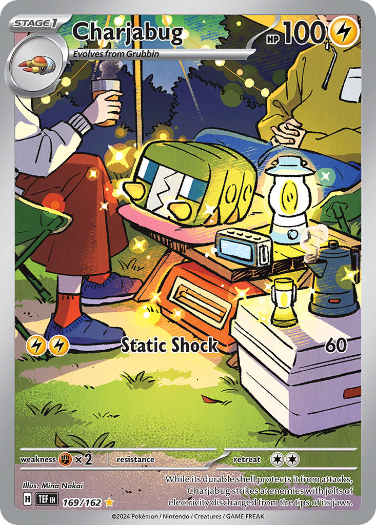(169/162) Pokemon TCG Temporal Forces Single: Charjabug Illustration Rare