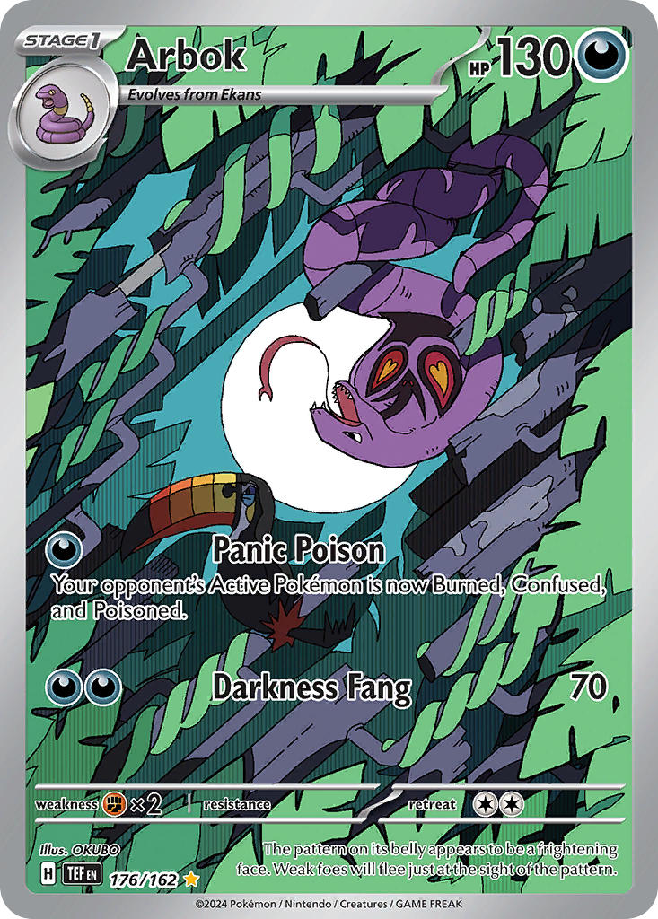 (176/162) Pokemon TCG Temporal Forces Single: Arbok Illustration Rare
