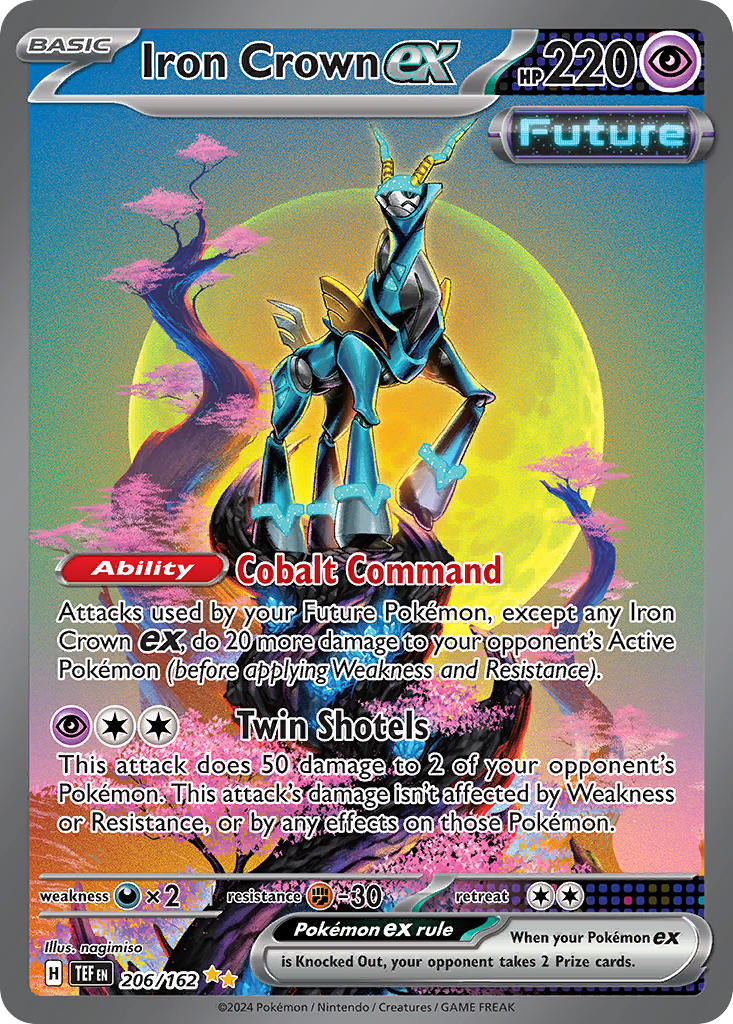 206/162) Pokemon TCG Temporal Forces Single: Iron Crown ex Special Il Puca Puca Games 206/162) Pokemon TCG Temporal Forces Single: Iron Crown ex Special Il Puca Puca Games
