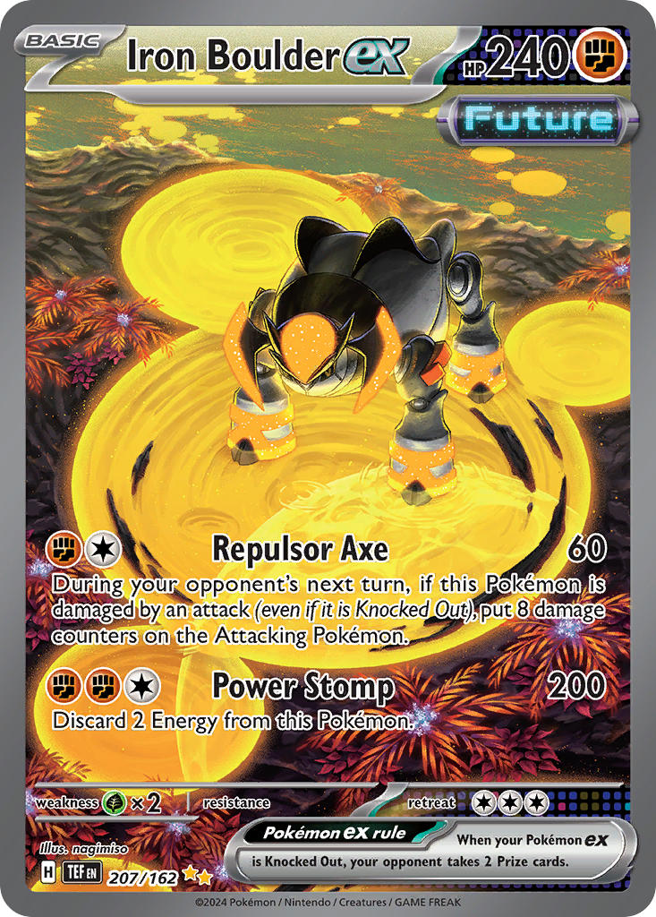 (207/162) Pokemon TCG Temporal Forces Single: Iron Boulder ex Special Illustration Rare