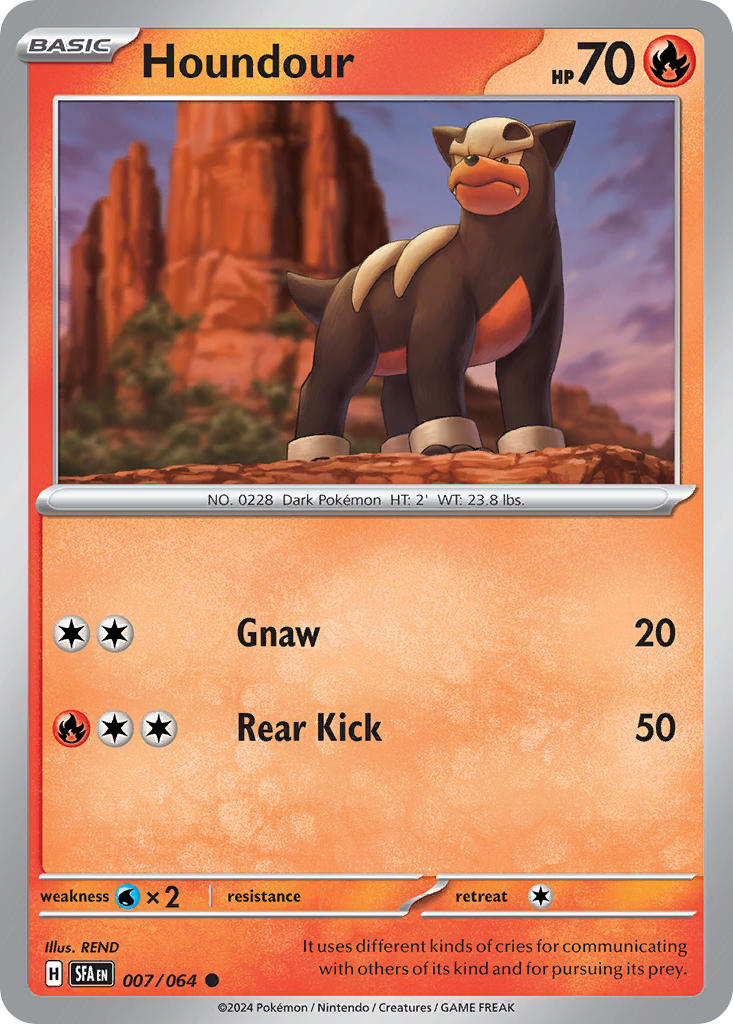 (007/064) Pokemon TCG Shrouded Fable Single: Houndour Common
