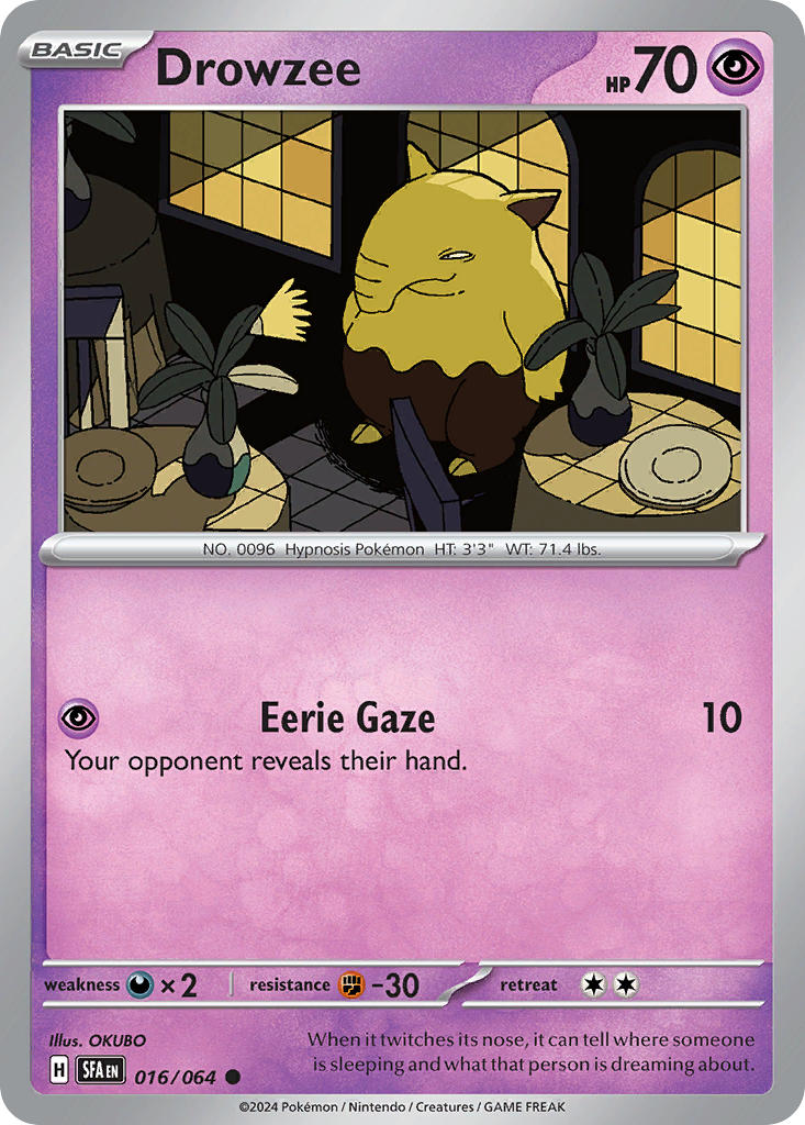 (016/064) Pokemon TCG Shrouded Fable Single: Drowzee Common