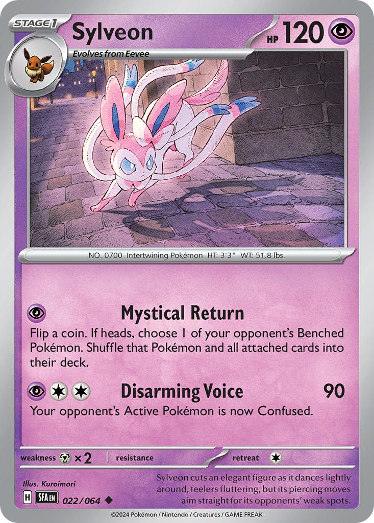 (022/064) Pokemon TCG Shrouded Fable Single: Sylveon Uncommon