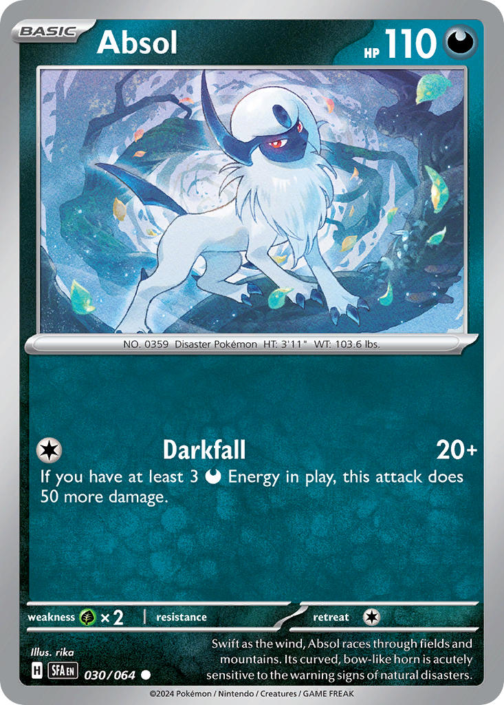 (030/064) Pokemon TCG Shrouded Fable Single: Absol Reverse Holo Common