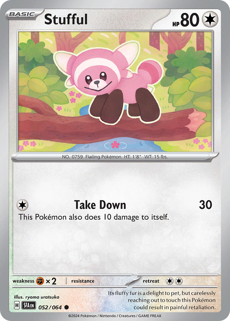 (052/064) Pokemon TCG Shrouded Fable Single: Stufful Reverse Holo Common