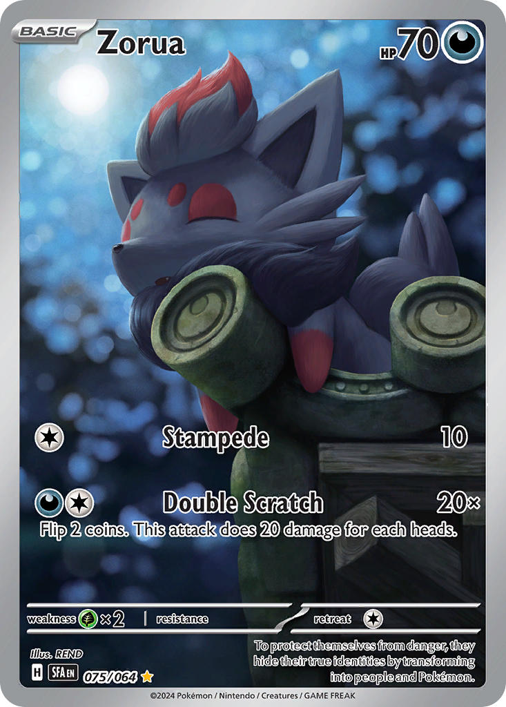 (075/064) Pokemon TCG Shrouded Fable Single: Zorua Illustration Rare