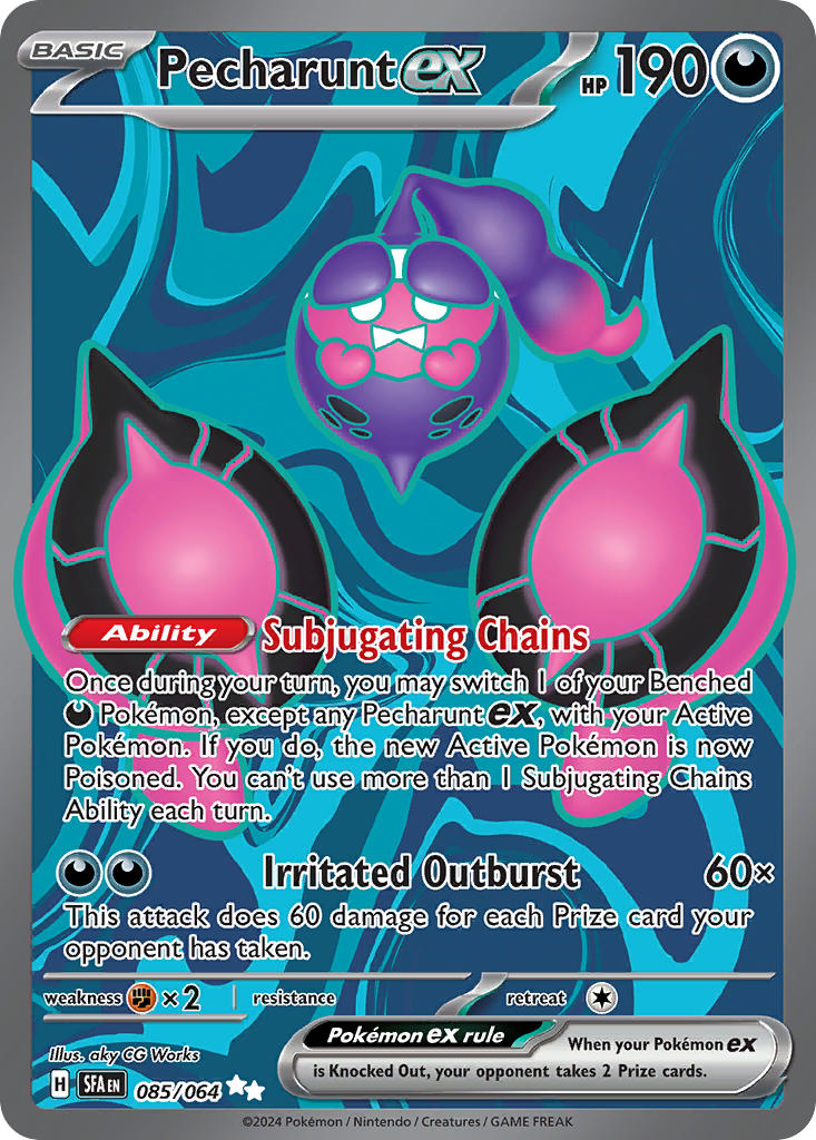 (085/064) Pokemon TCG Shrouded Fable Single: Pecharunt ex Ultra Rare