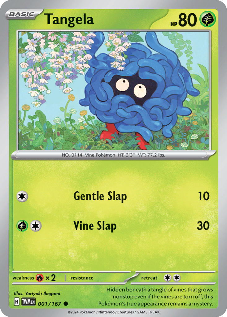 (001/167) Pokemon TCG Twilight Masquerade Single: Tangela Common