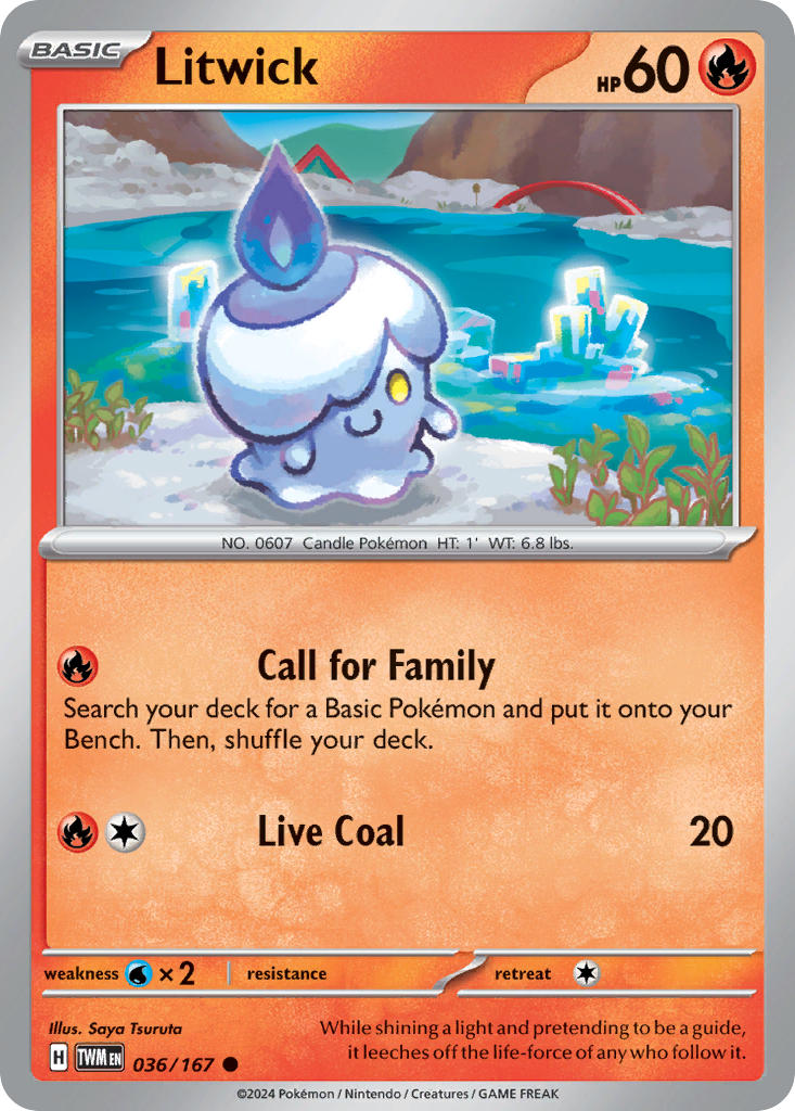 (036/167) Pokemon TCG Twilight Masquerade Single: Litwick Common
