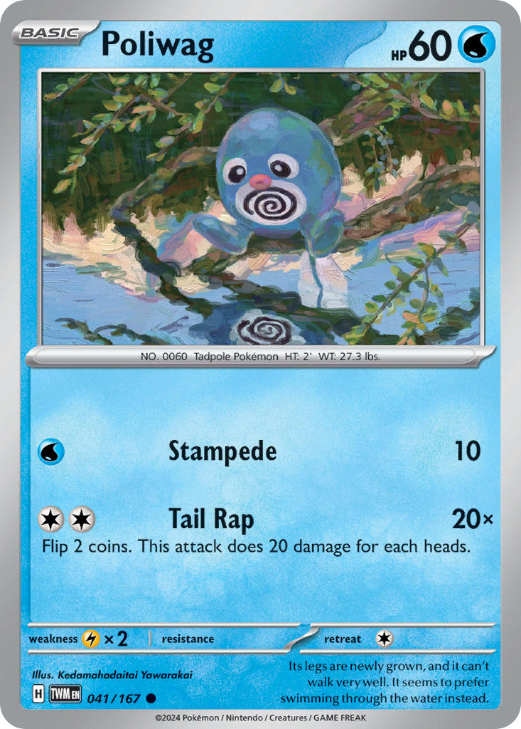 (041/167) Pokemon TCG Twilight Masquerade Single: Poliwag Common